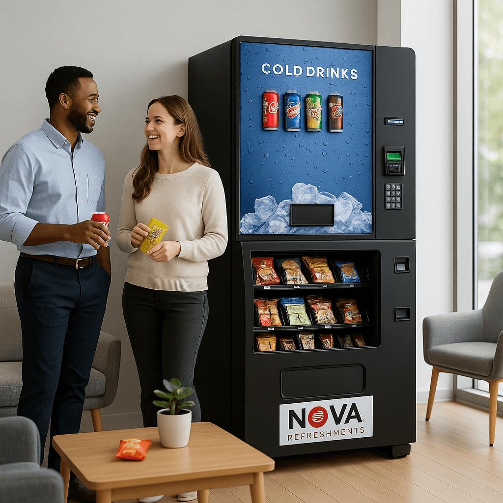 Vending machine in an office setting